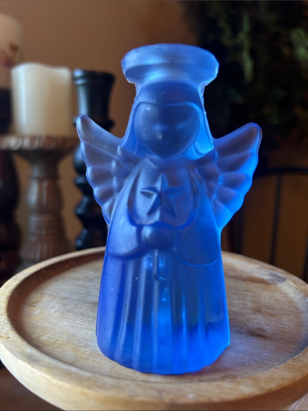 Vintage Sweden Cobalt Blue Art Glass by Gunnar Ander for Lindshammar.